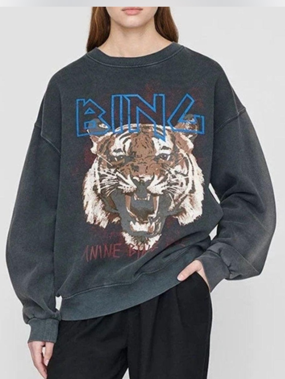Anine Bing Tiger Graphic Sweatshirt
